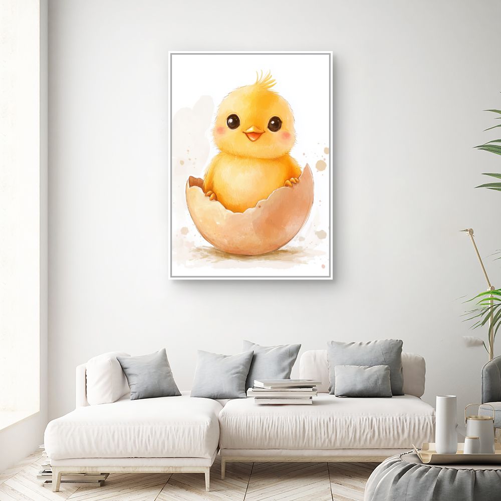 Tableau imprimé pour enfants 'Poussin adorable'