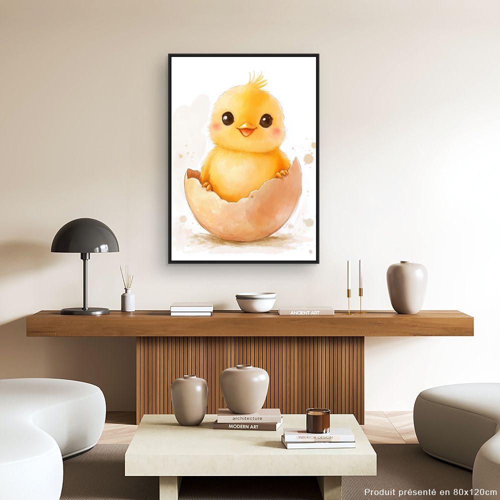 Tableau imprimé pour enfants 'Poussin adorable'