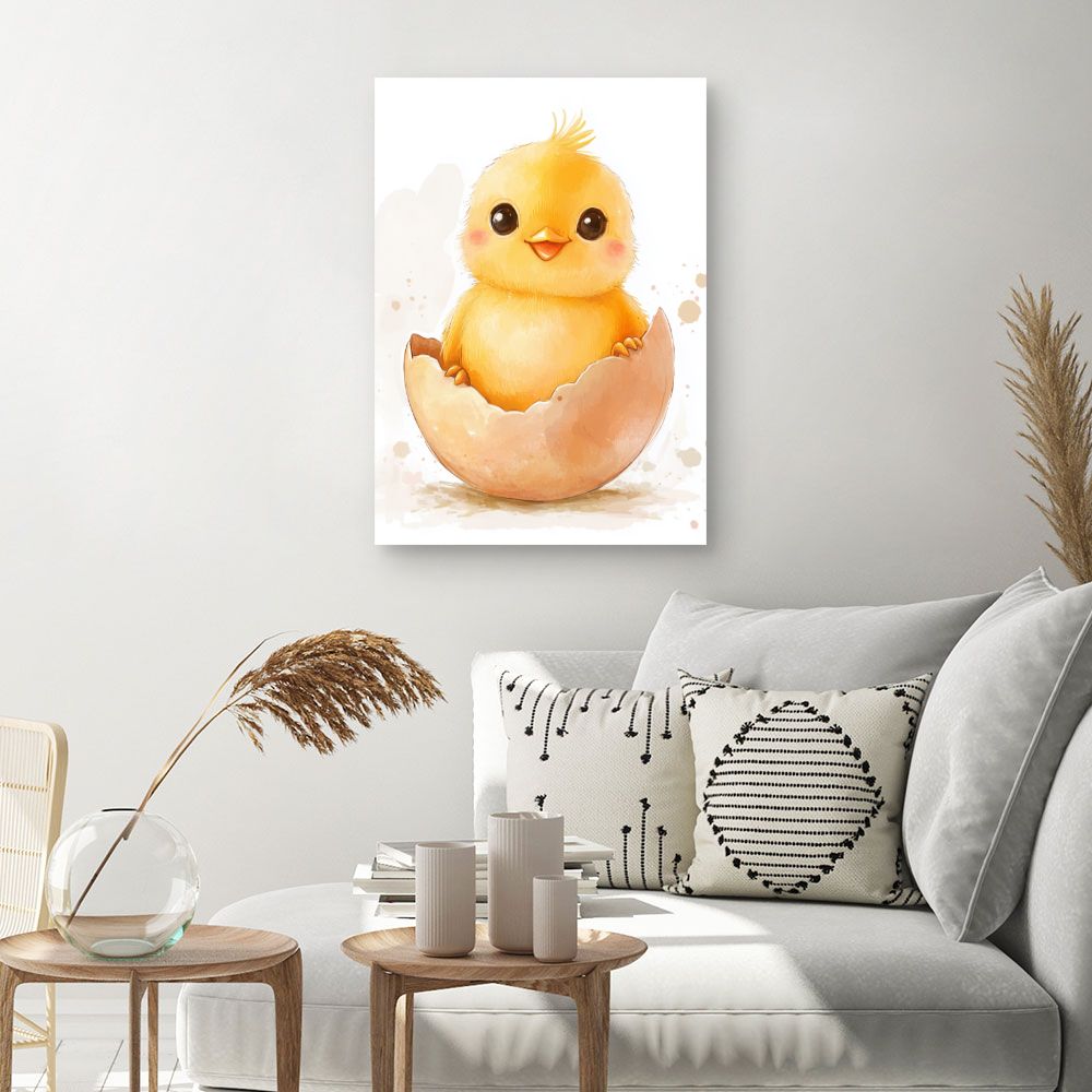 Tableau imprimé pour enfants 'Poussin adorable'