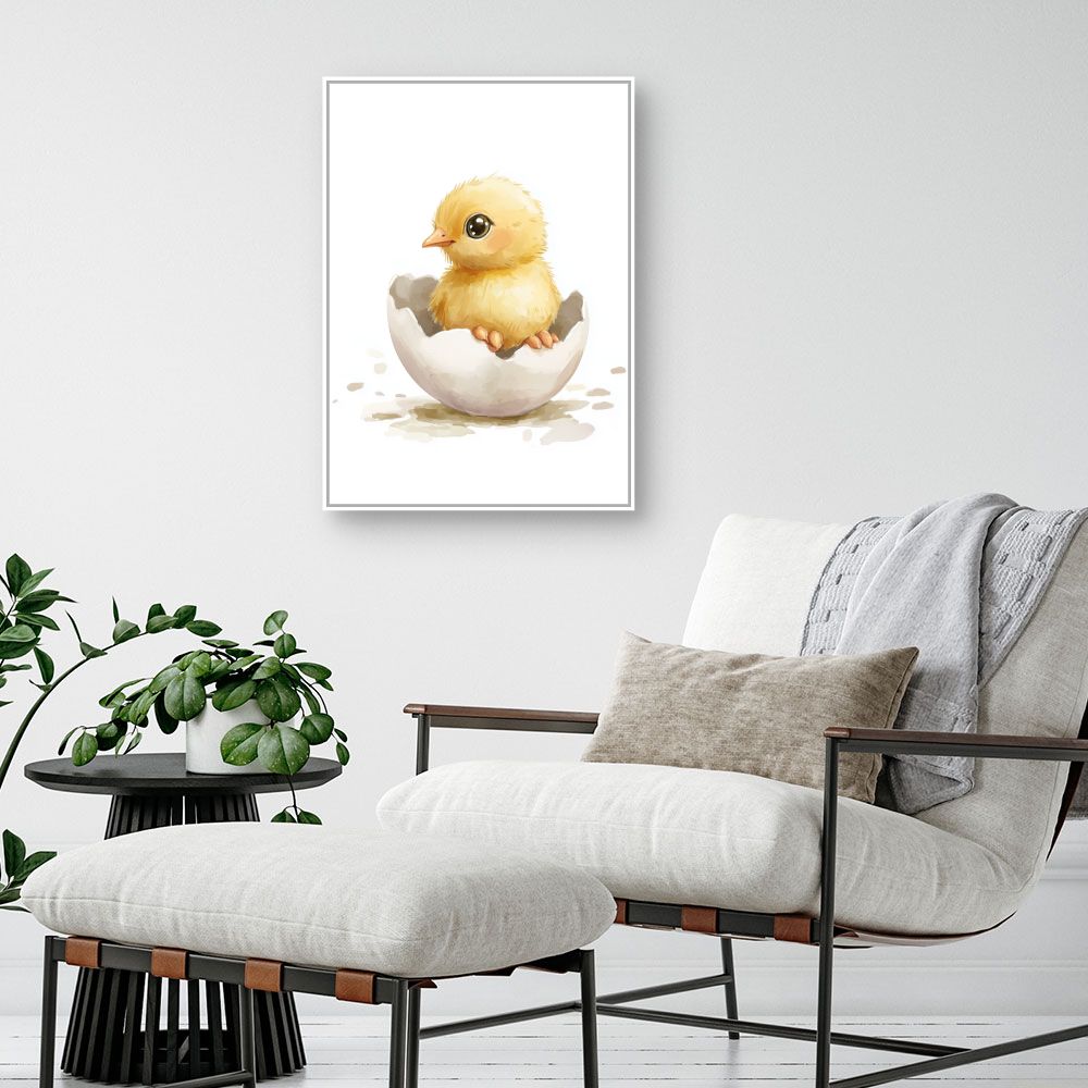 Tableau imprimé pour enfants 'Adorable poussin éclot'