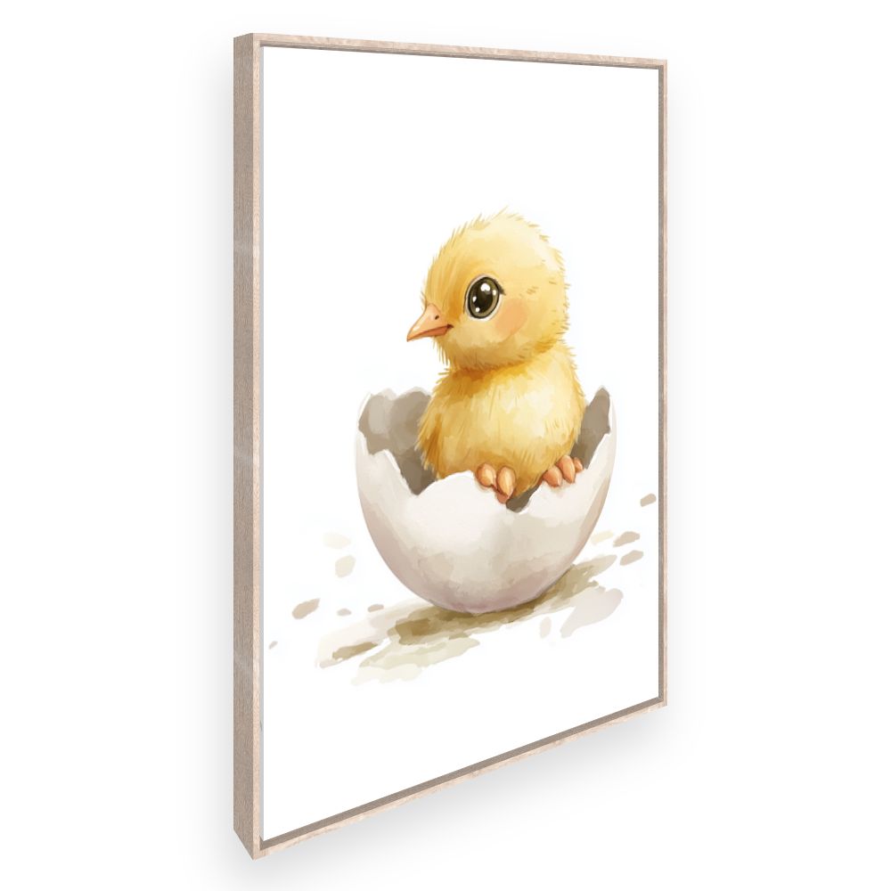 Tableau imprimé pour enfants 'Adorable poussin éclot'
