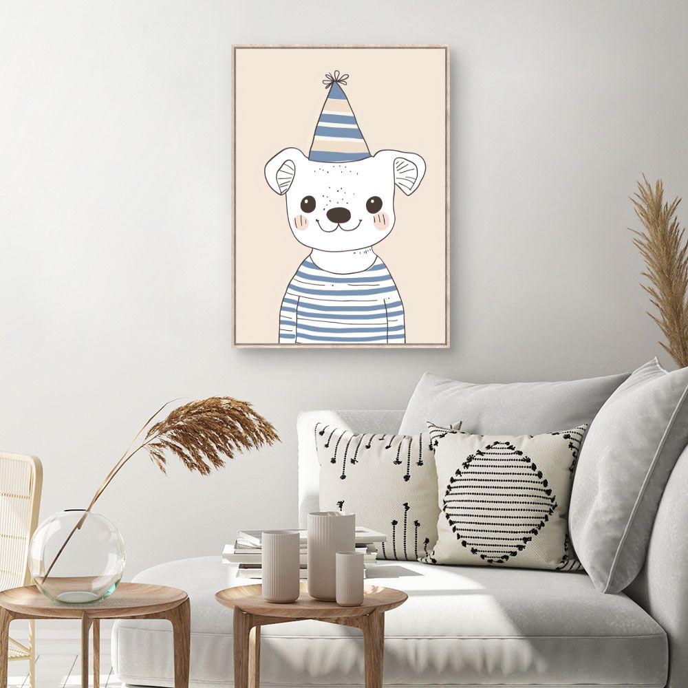 Tableau 'Ourson festif charmant'