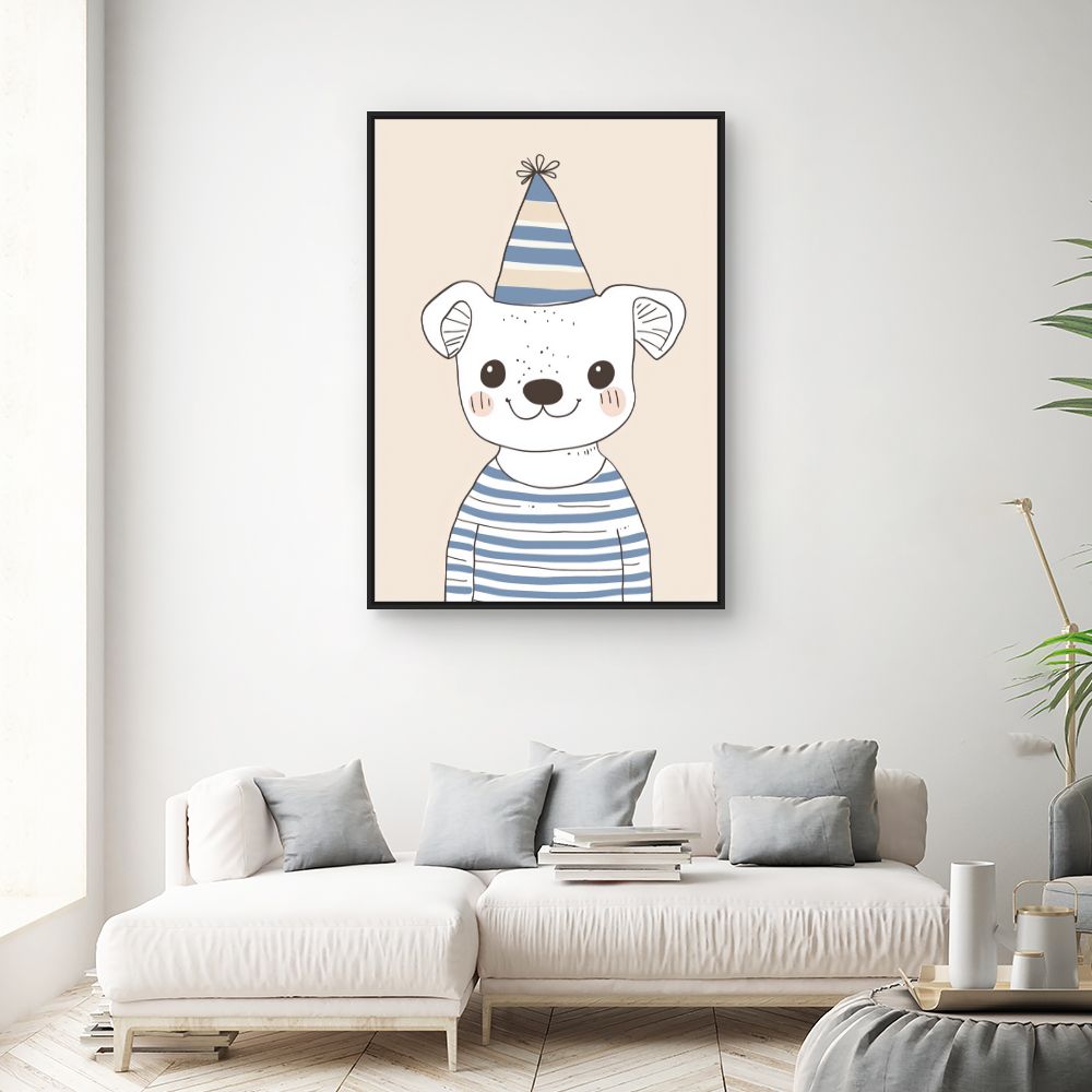 Tableau 'Ourson festif charmant'