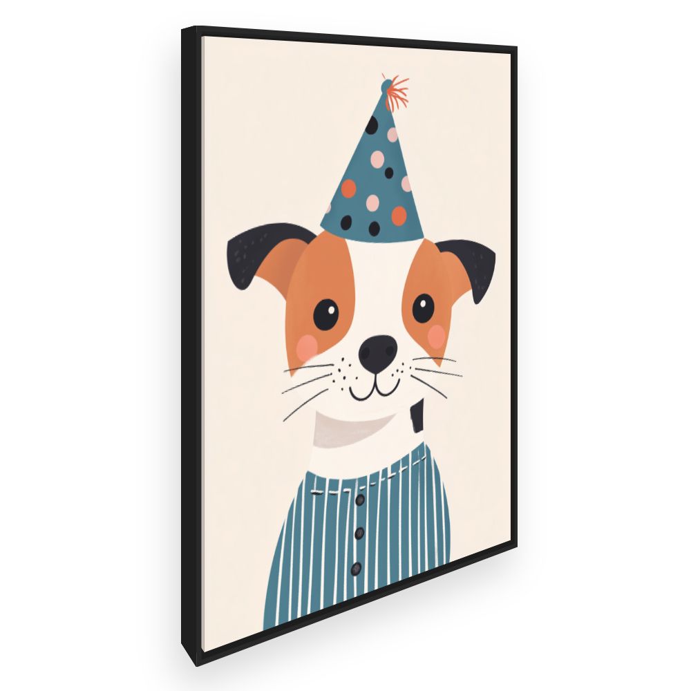 Tableau imprimé pour enfants 'Chien festif adorable'