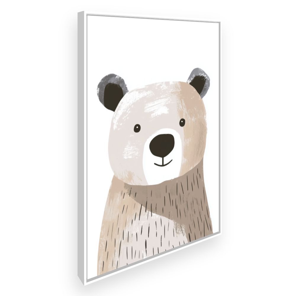Tableau imprimé pour enfants 'Ours mignon'