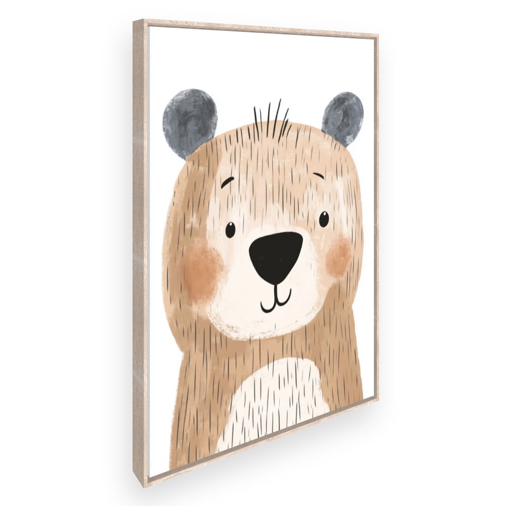 Tableau imprimé pour enfants 'Ours mignon'