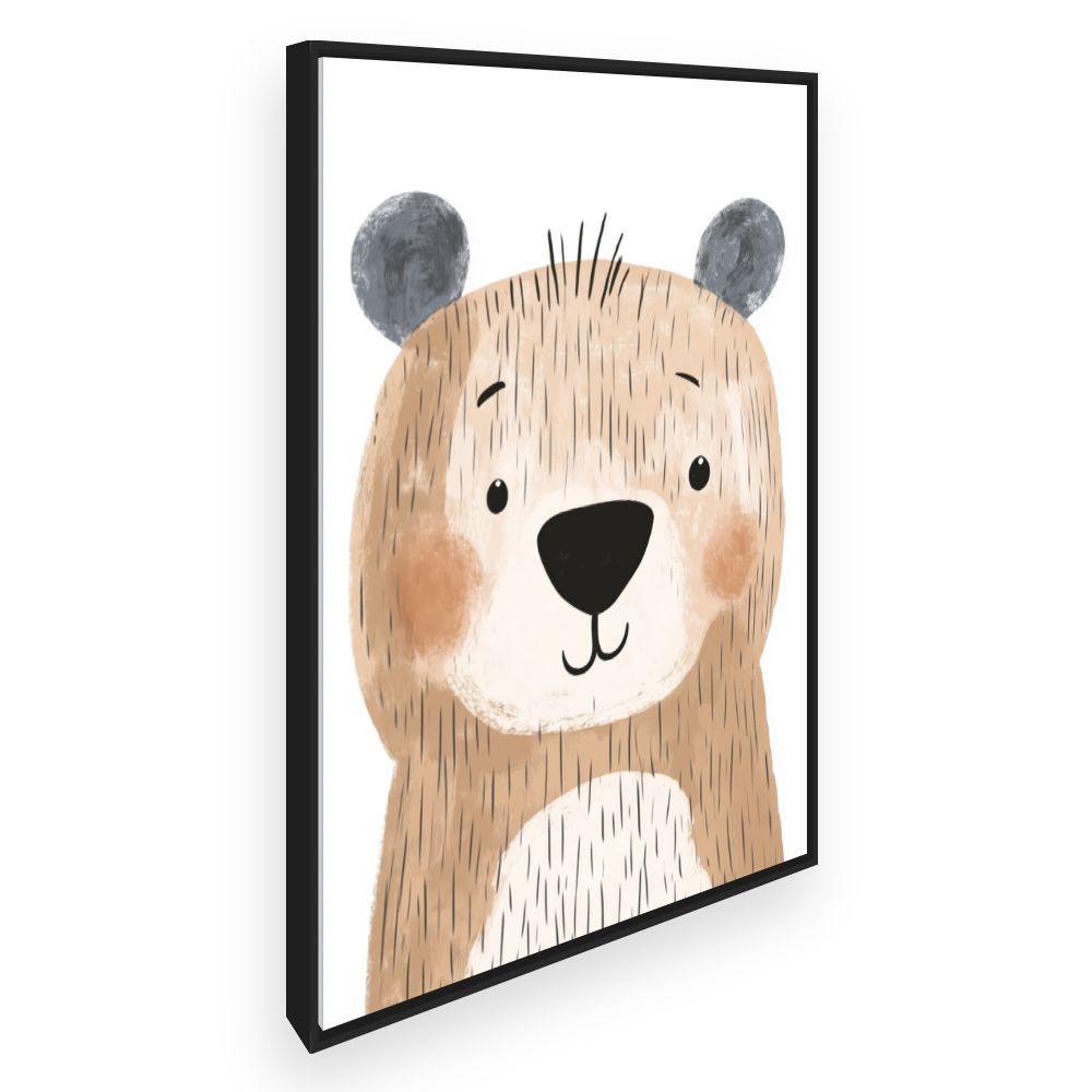 Tableau imprimé pour enfants 'Ours mignon'