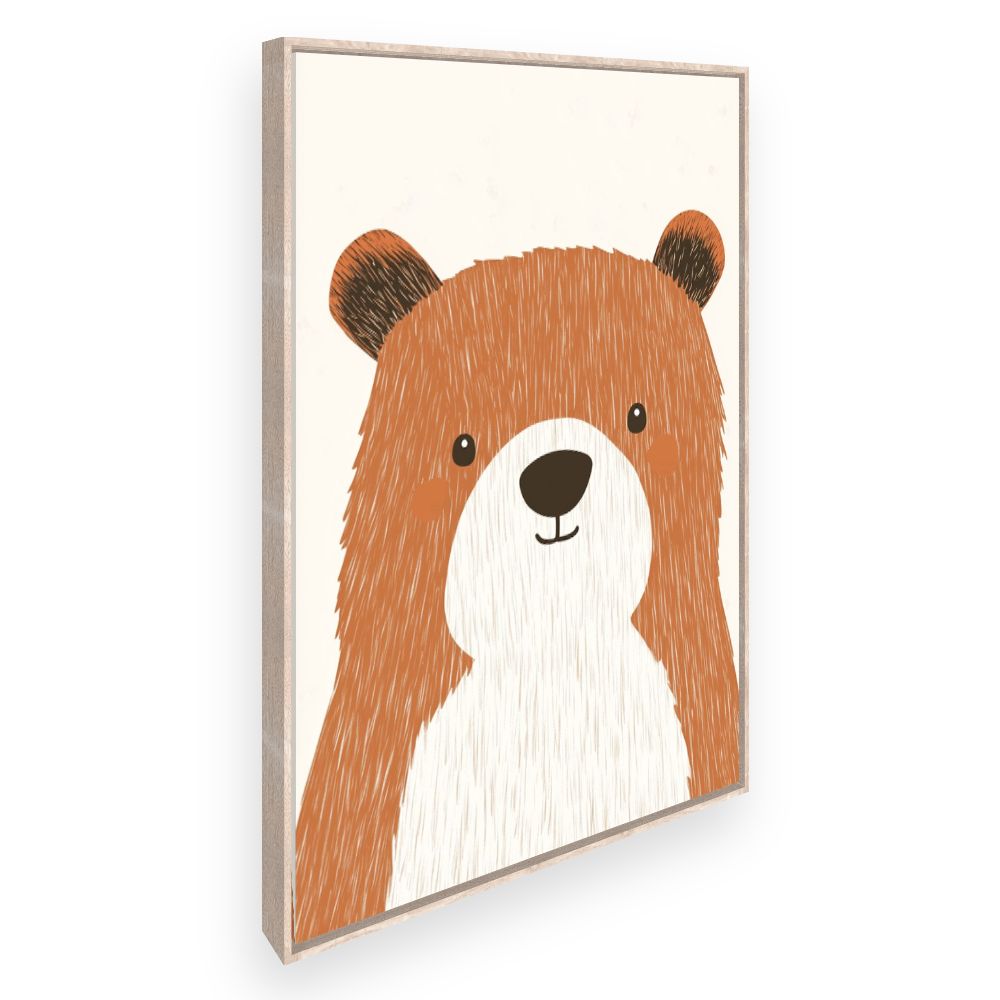 Tableau imprimé pour enfants 'Ours mignon'