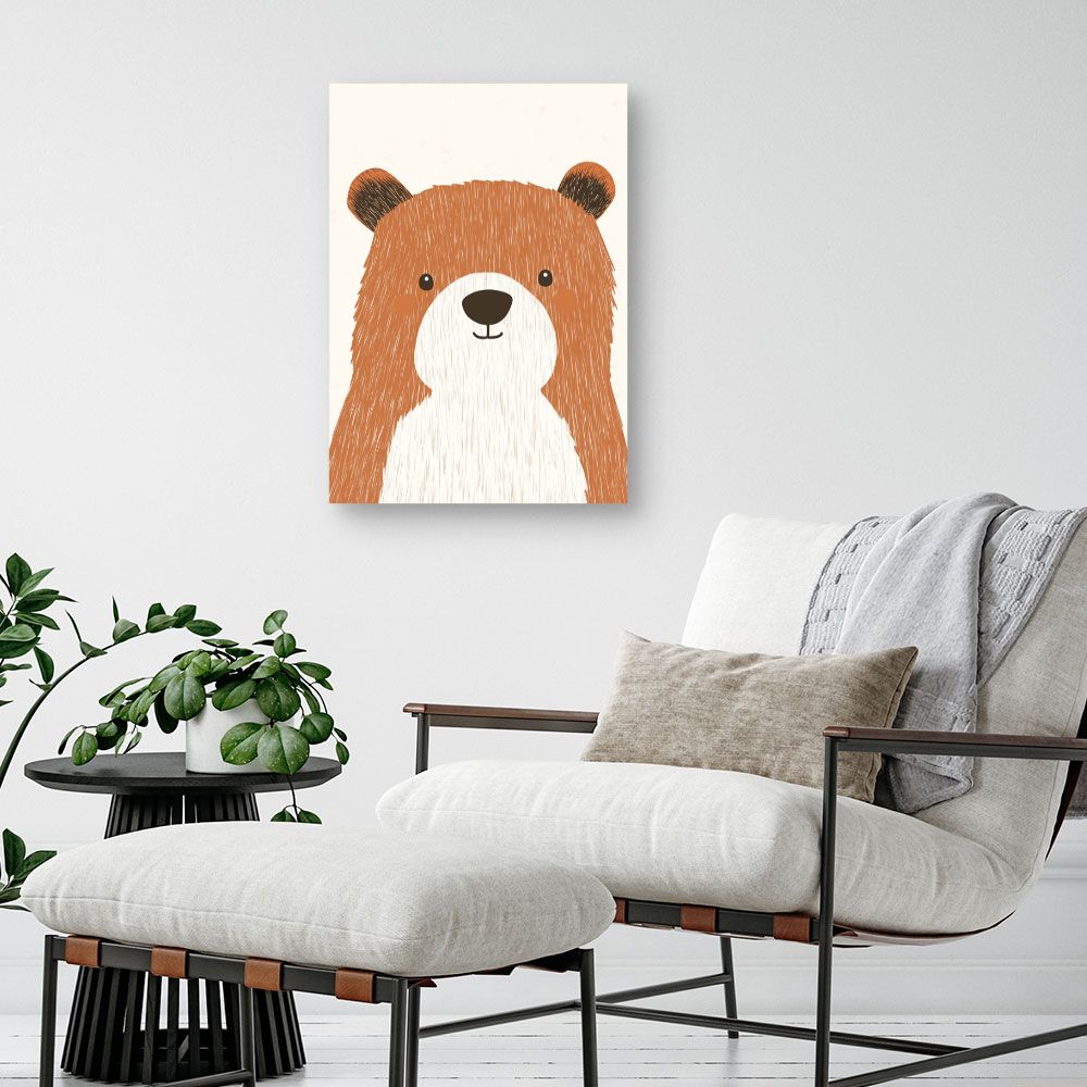 Tableau imprimé pour enfants 'Ours mignon'