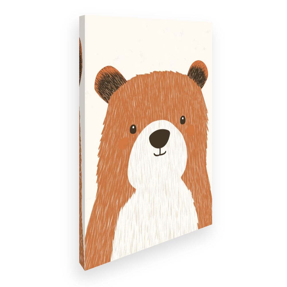 Tableau imprimé pour enfants 'Ours mignon'