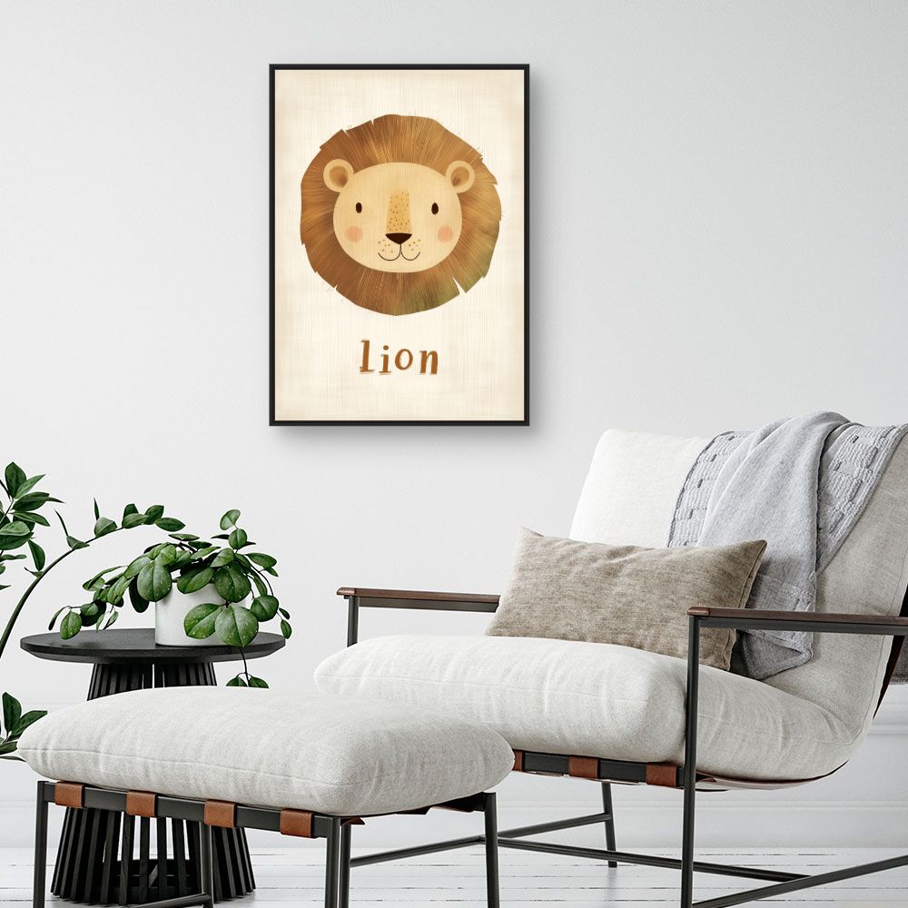 Tableau 'Lion mignon'