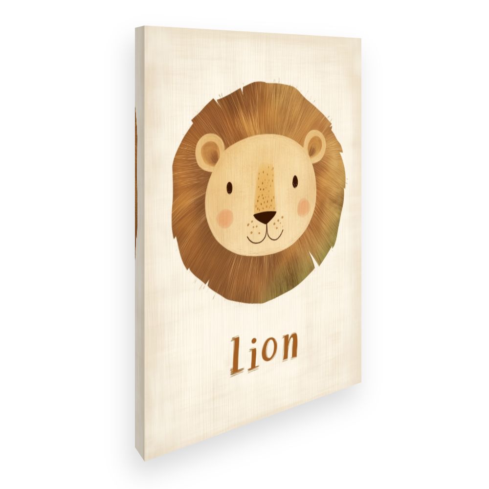 Tableau imprimé pour enfants 'Lion mignon'