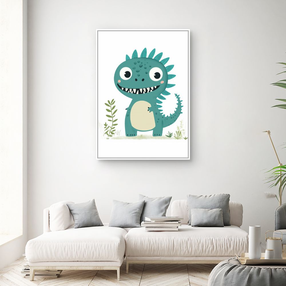 Tableau imprimé pour enfants 'Dino adorable'
