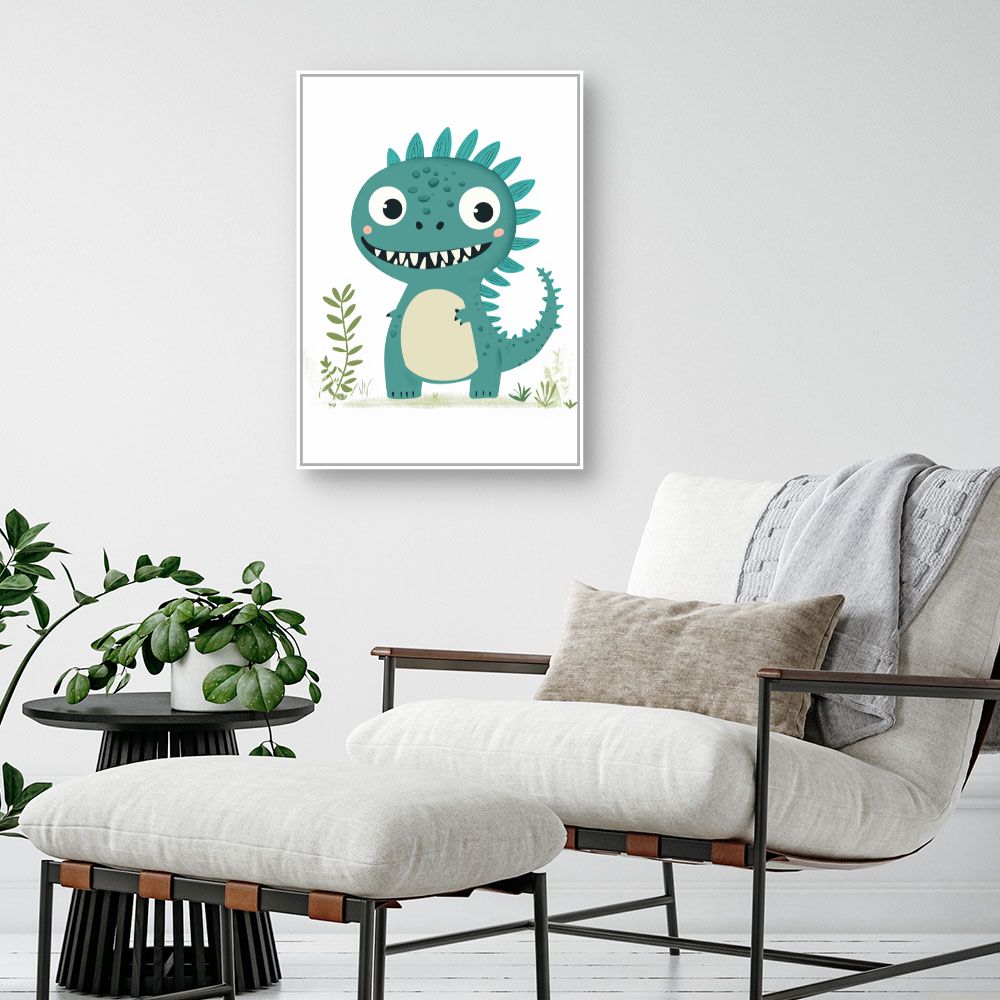 Tableau imprimé pour enfants 'Dino adorable'