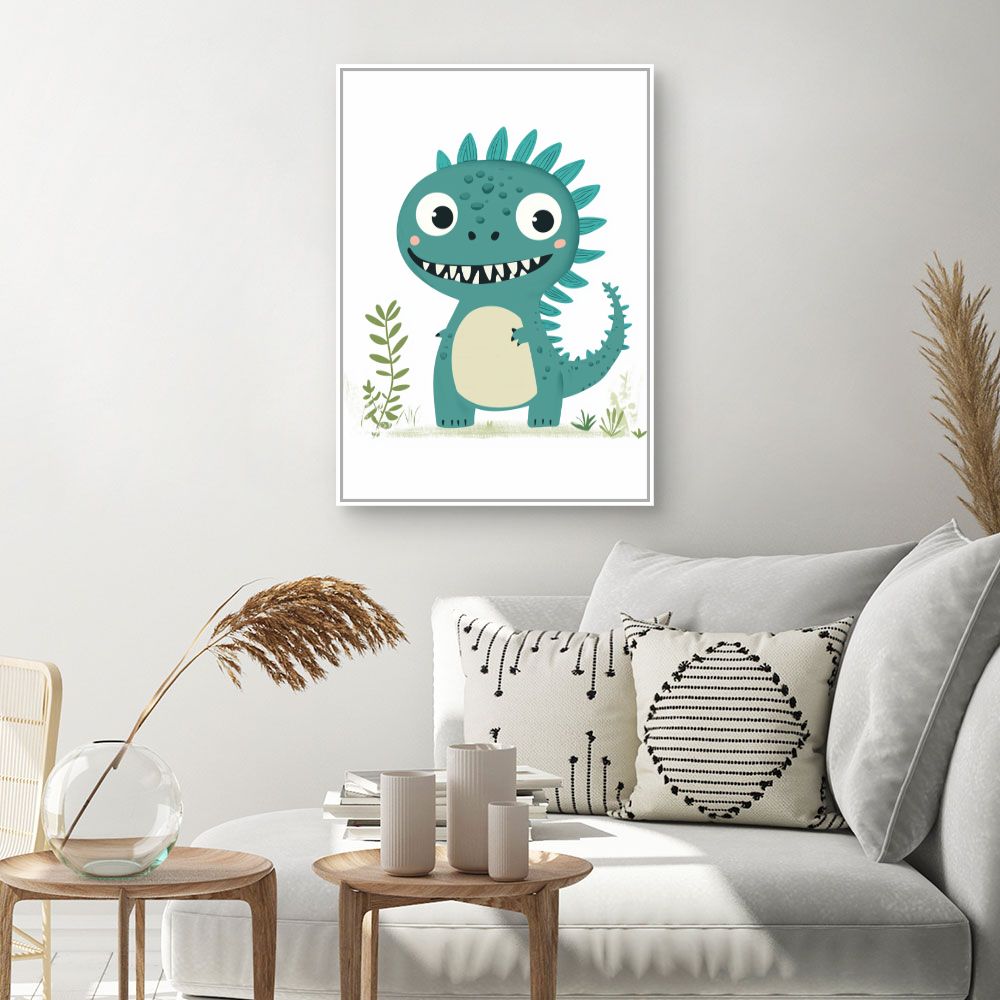 Tableau imprimé pour enfants 'Dino adorable'