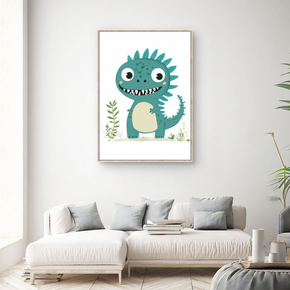 Tableau imprimé pour enfants 'Dino adorable'