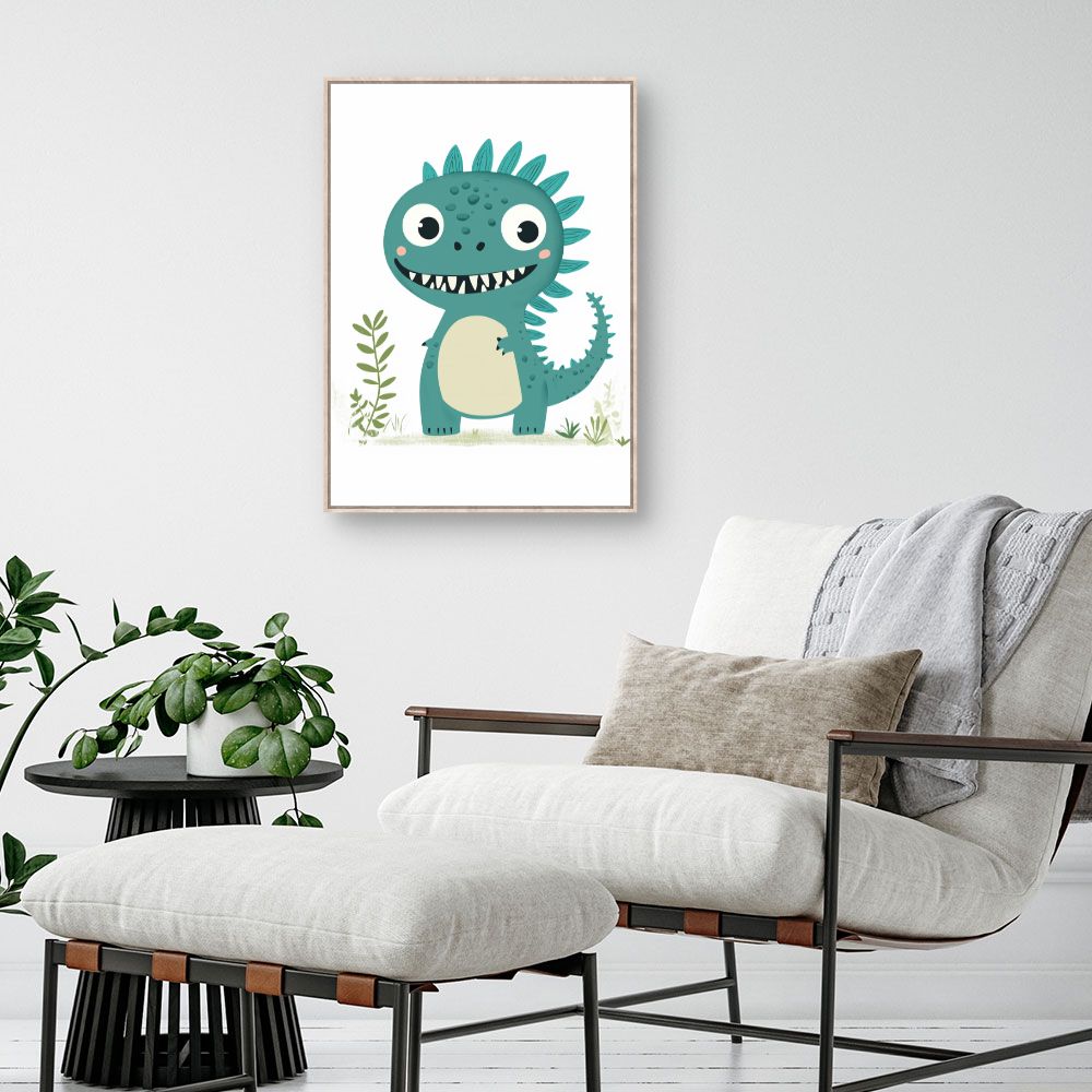 Tableau imprimé pour enfants 'Dino adorable'