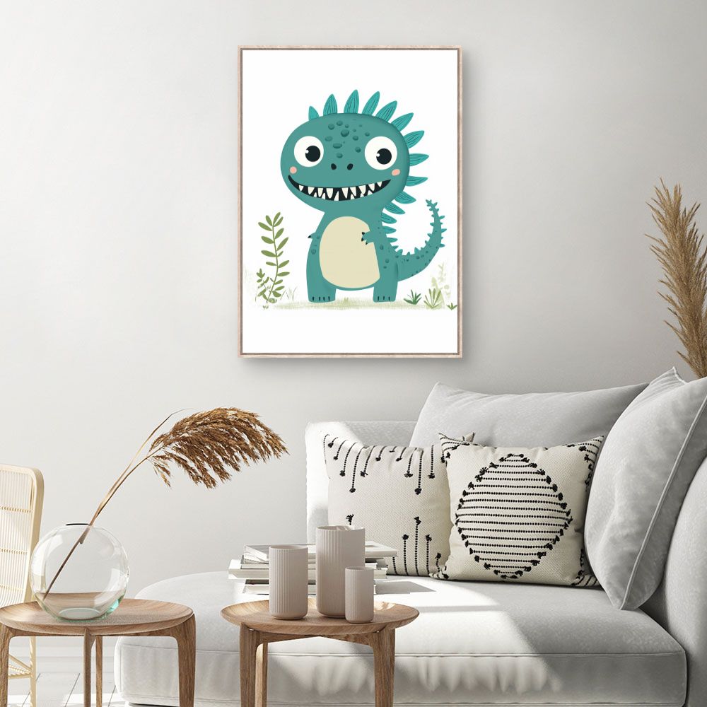 Tableau imprimé pour enfants 'Dino adorable'