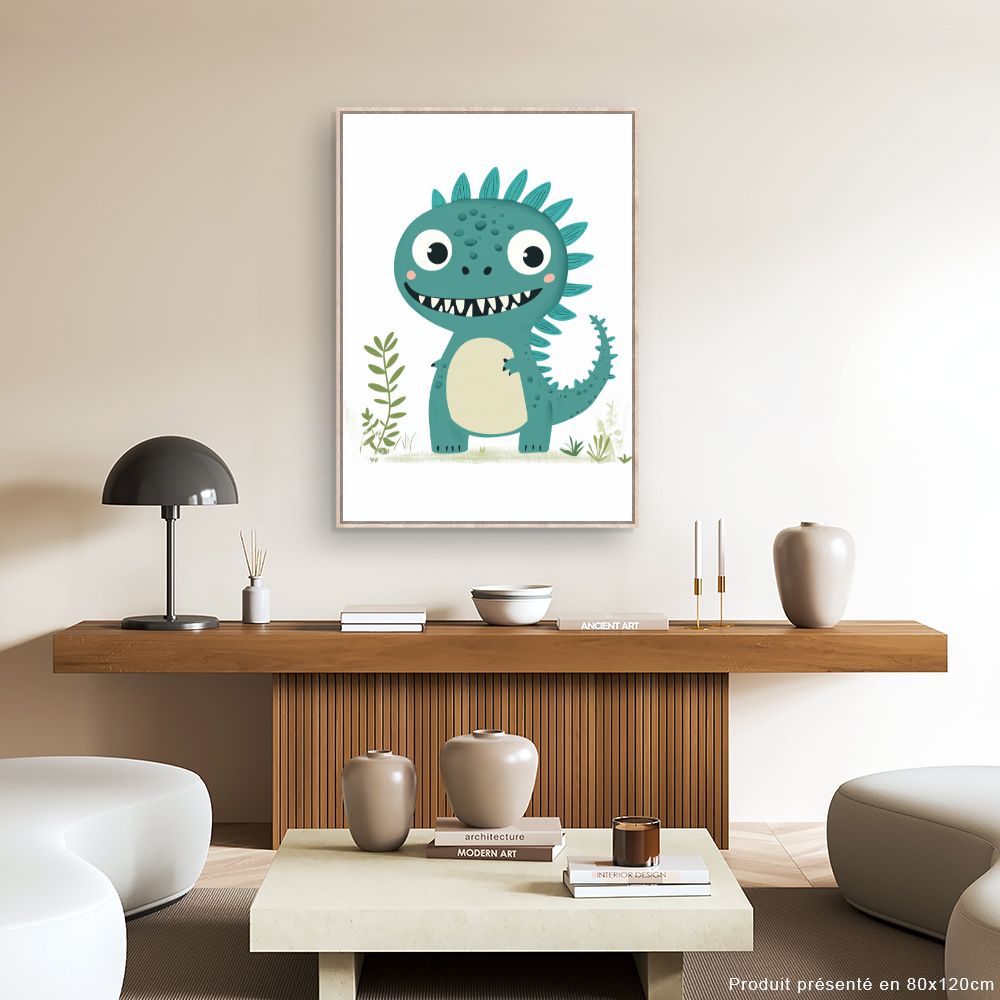 Tableau imprimé pour enfants 'Dino adorable'