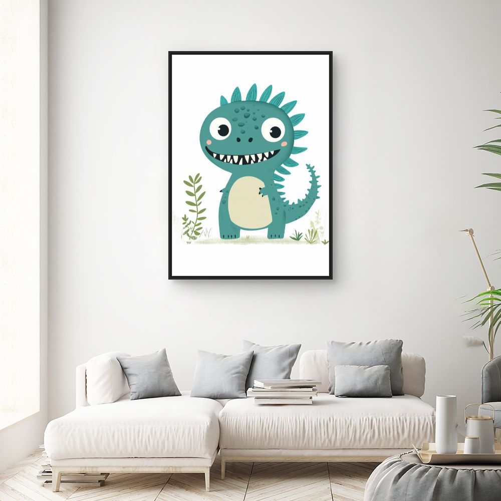 Tableau imprimé pour enfants 'Dino adorable'