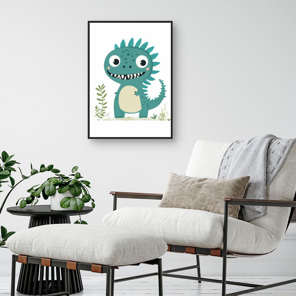 Tableau imprimé pour enfants 'Dino adorable'