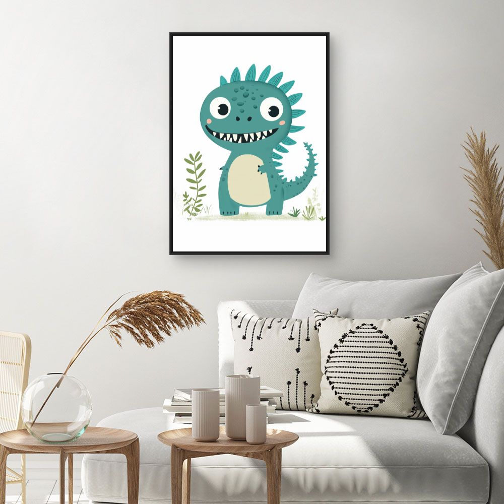 Tableau imprimé pour enfants 'Dino adorable'