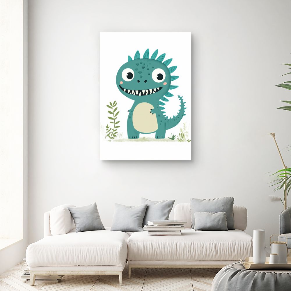 Tableau imprimé pour enfants 'Dino adorable'