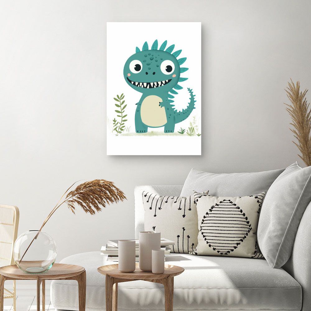 Tableau imprimé pour enfants 'Dino adorable'