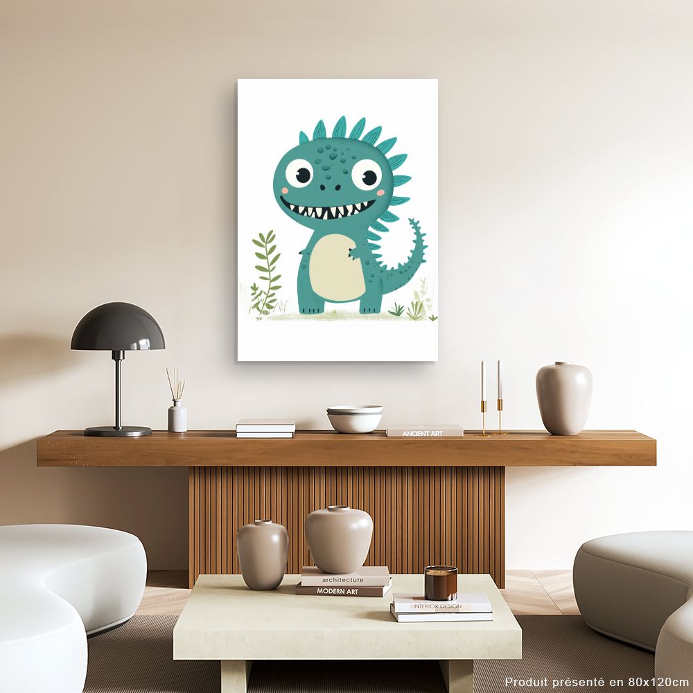 Tableau imprimé pour enfants 'Dino adorable'