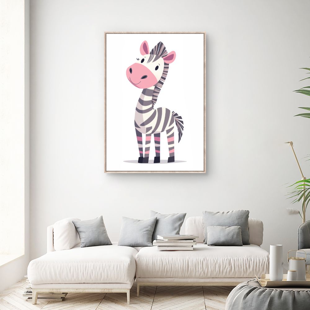 Tableau 'Zèbre joyeux'