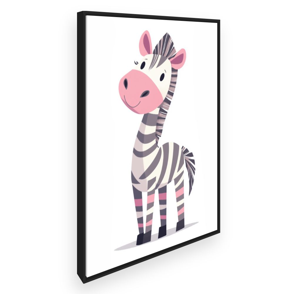 Tableau imprimé pour enfants 'Zèbre joyeux'