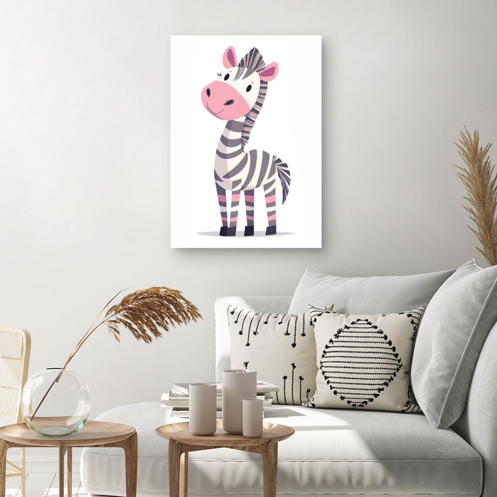 Tableau 'Zèbre joyeux'