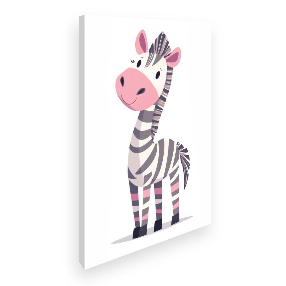 Tableau imprimé pour enfants 'Zèbre joyeux'