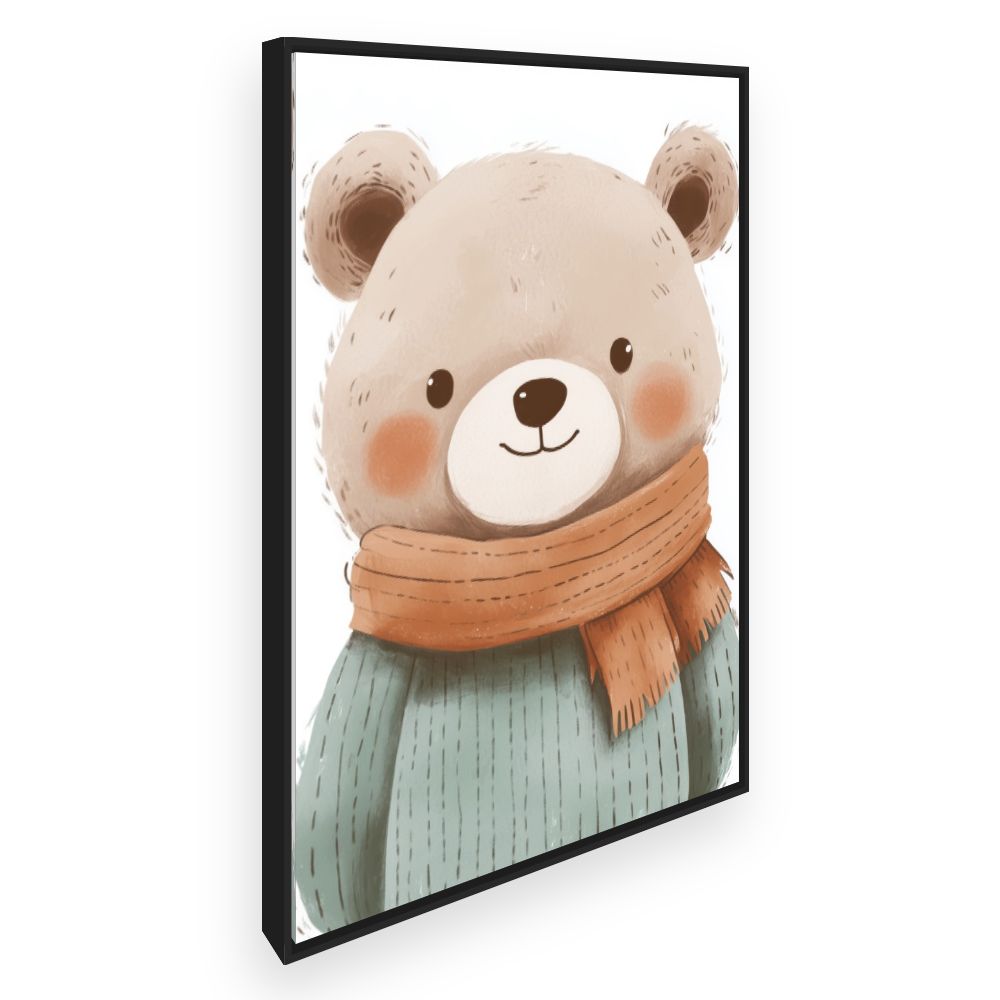 Tableau imprimé pour enfants 'Ours chaleureux'