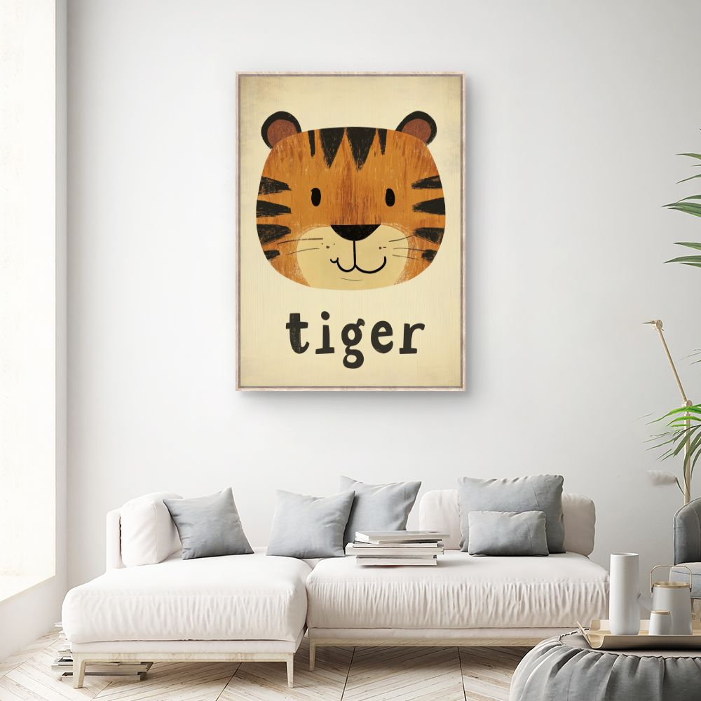 Tableau 'Tigre souriant'