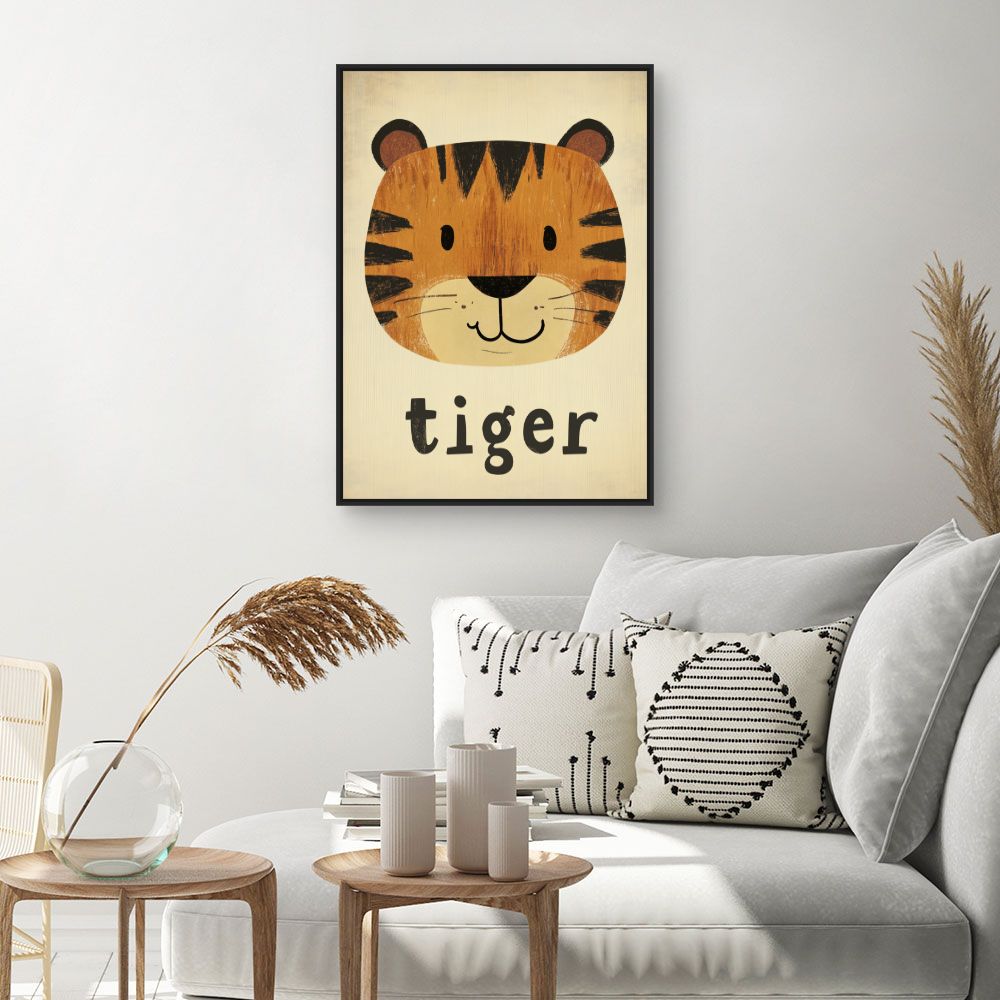 Tableau 'Tigre souriant'