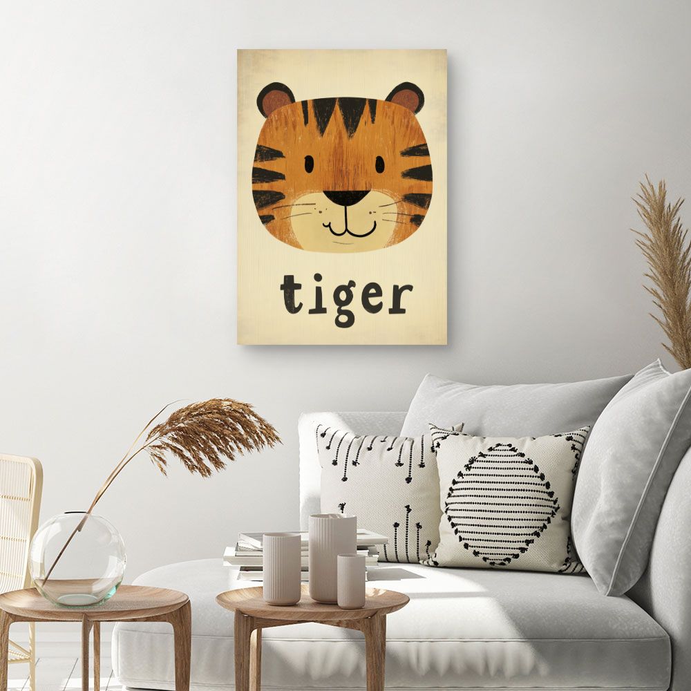 Tableau 'Tigre souriant'