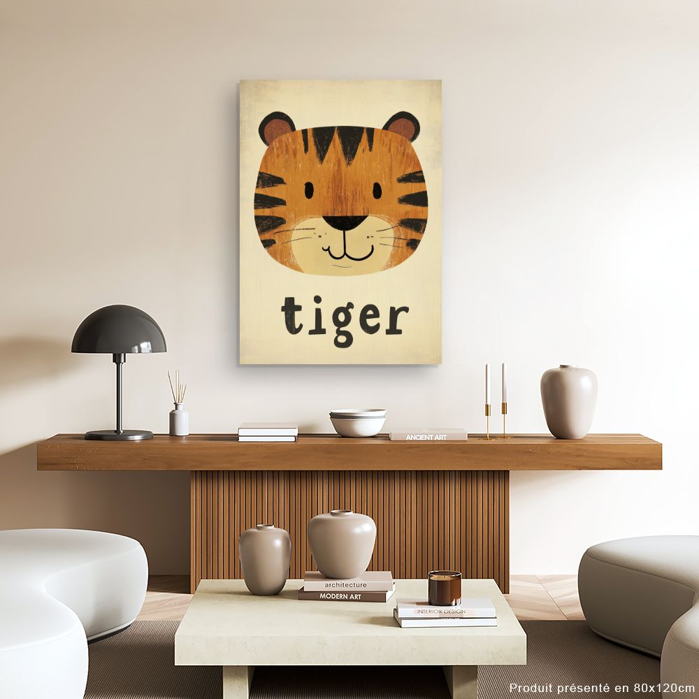 Tableau 'Tigre souriant'