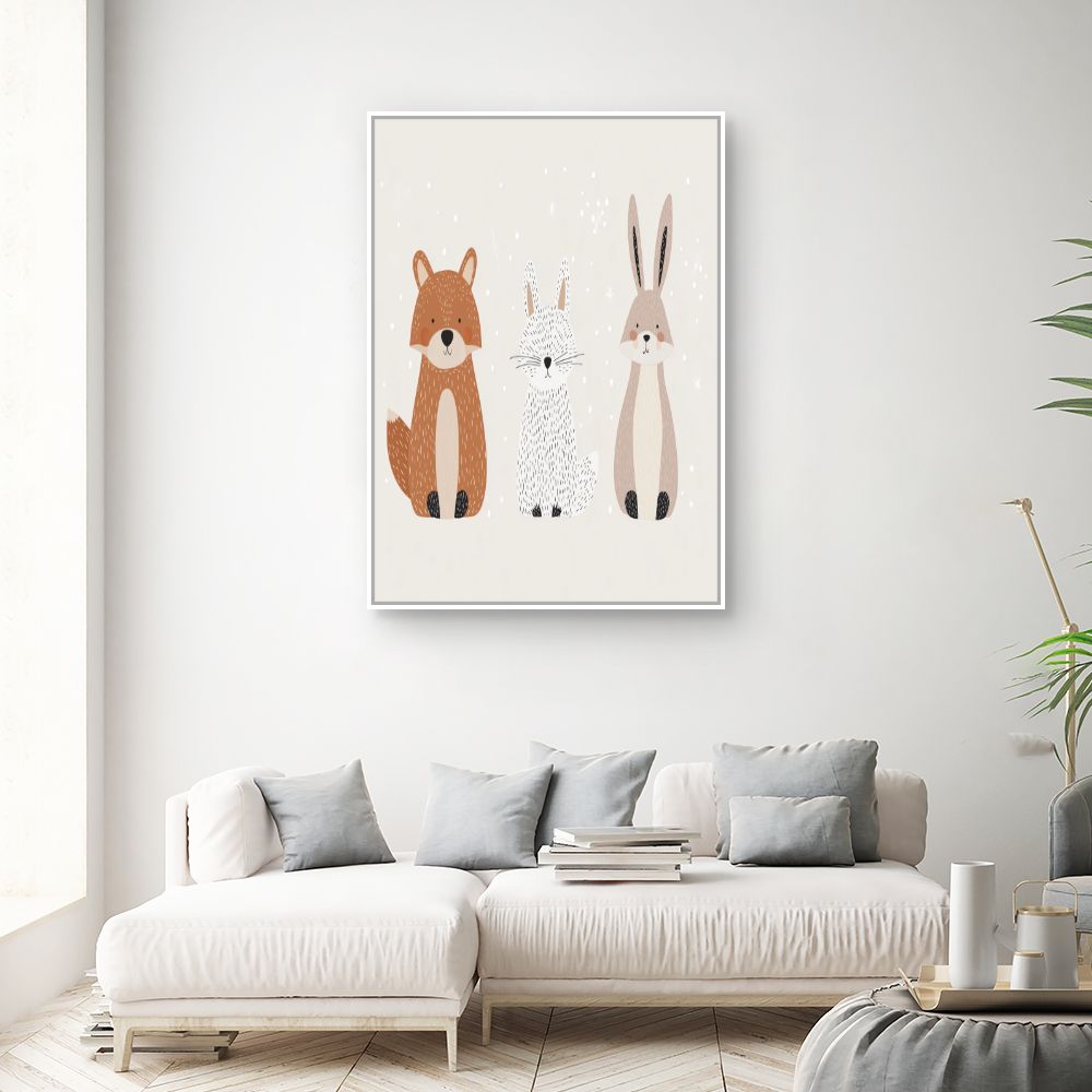 Tableau imprimé pour enfants 'Animaux mignons'