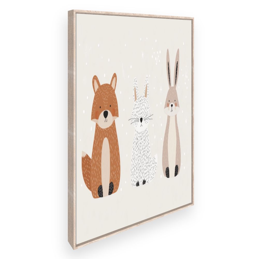 Tableau imprimé pour enfants 'Animaux mignons'