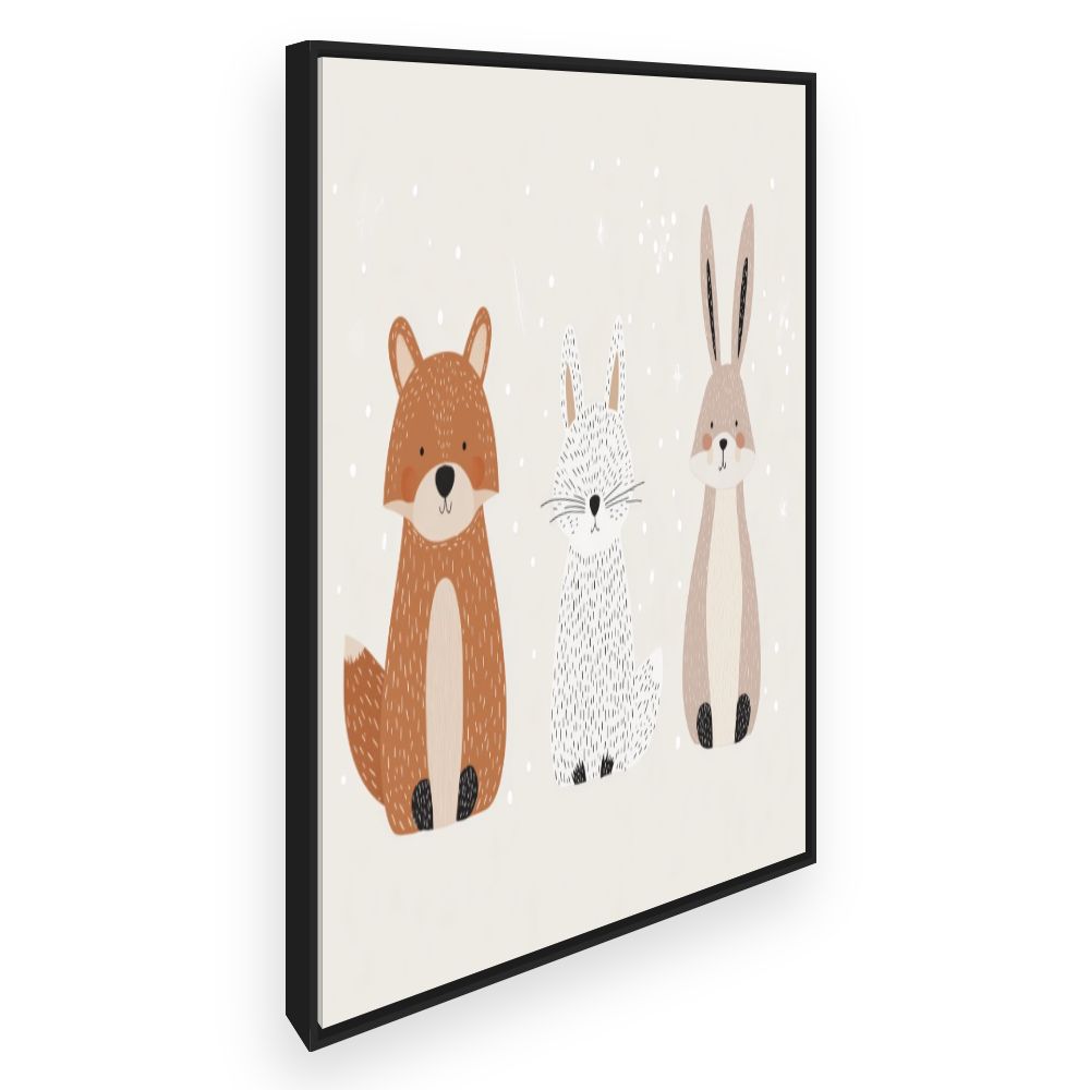 Tableau imprimé pour enfants 'Animaux mignons'