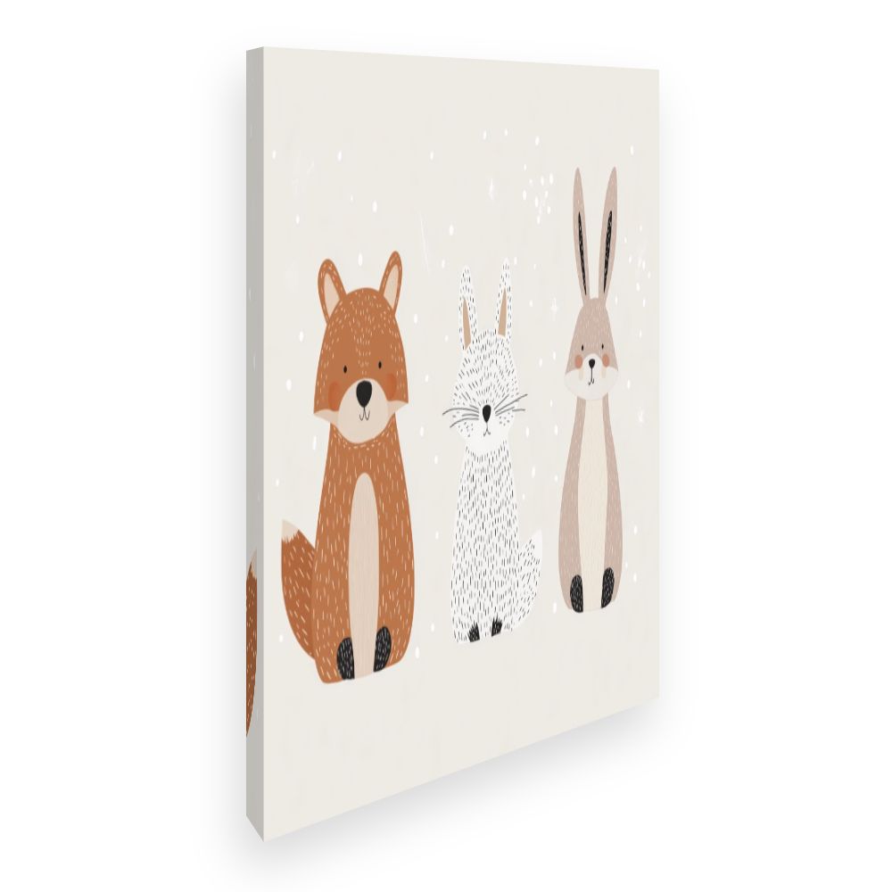 Tableau imprimé pour enfants 'Animaux mignons'