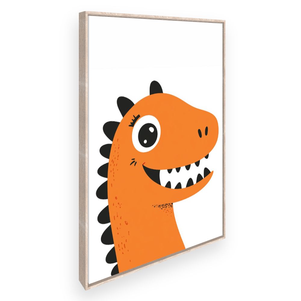 Tableau imprimé pour enfants 'Dinosaure joyeux'