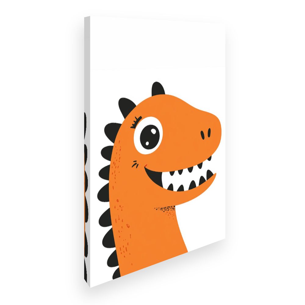 Tableau imprimé pour enfants 'Dinosaure joyeux'