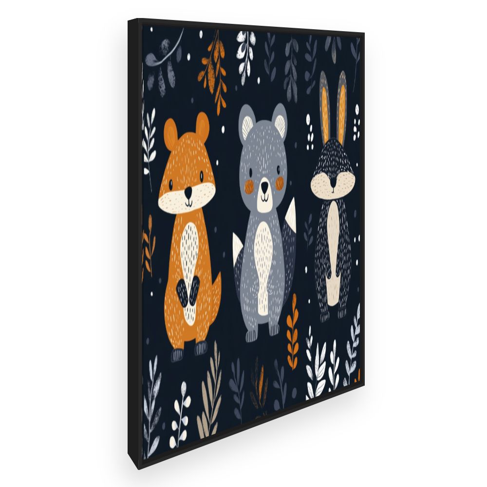 Tableau imprimé pour enfants 'Animaux adorables'