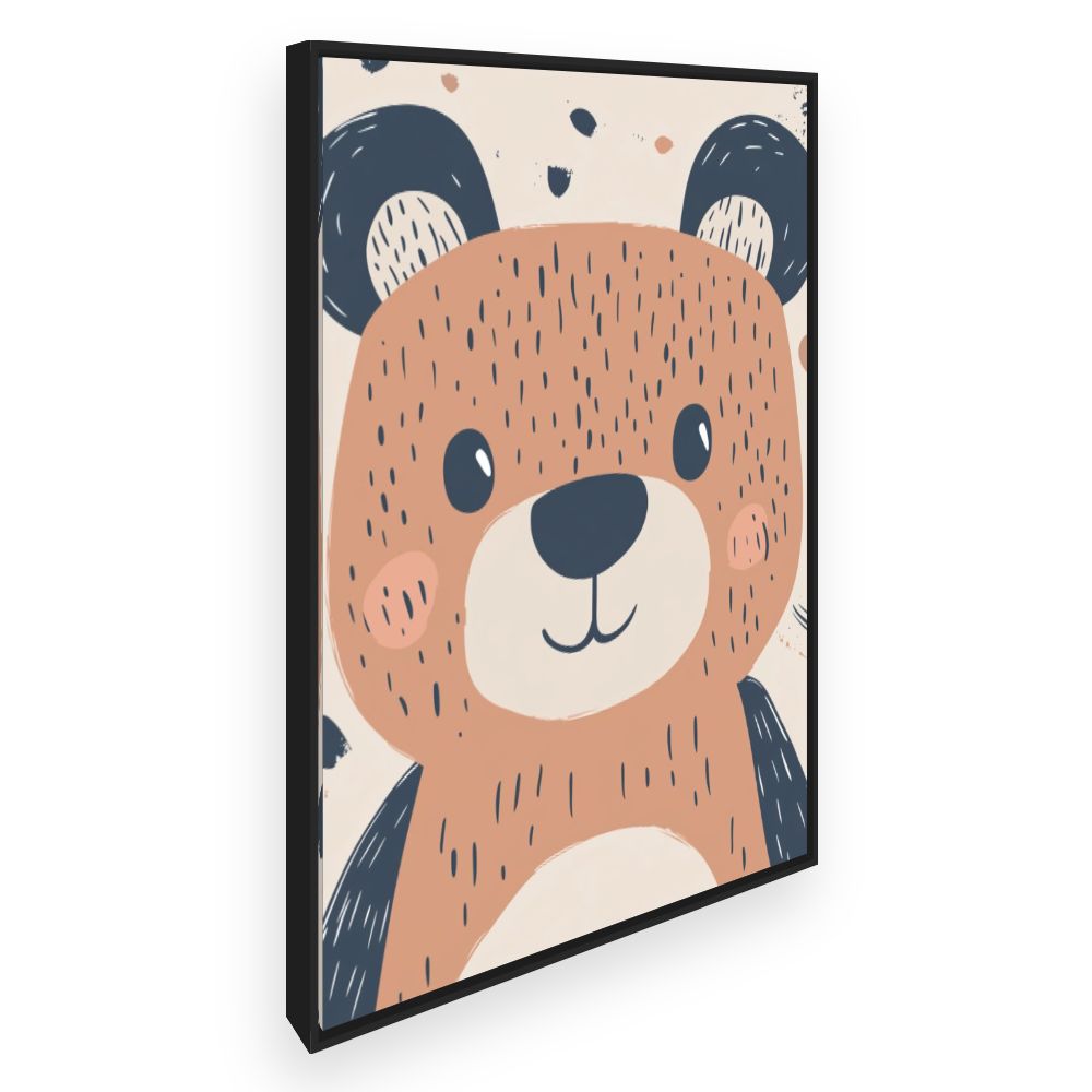 Tableau imprimé pour enfants 'Ours joyeux'