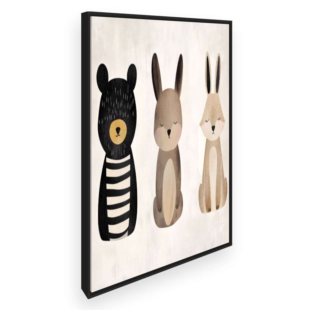 Tableau imprimé pour enfants 'Animaux adorables'