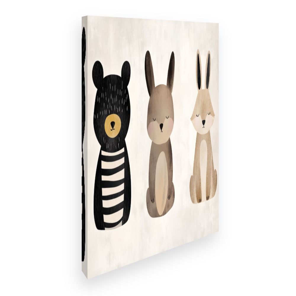 Tableau imprimé pour enfants 'Animaux adorables'