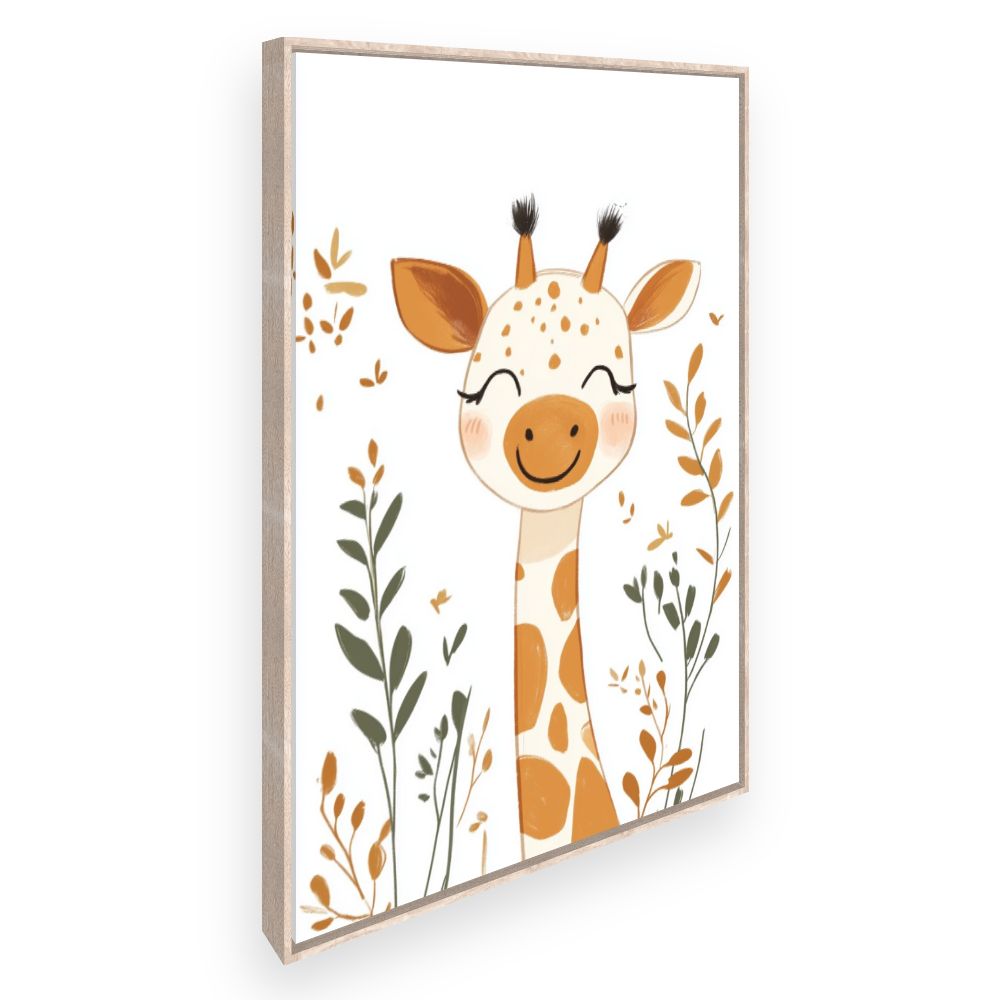 Tableau imprimé pour enfants 'Giraffe joyeuse'