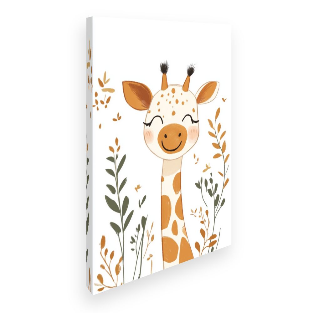 Tableau imprimé pour enfants 'Giraffe joyeuse'